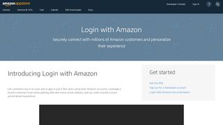 
                            1. Login With Amazon | Secure Login Service | Amazon Developer Portal