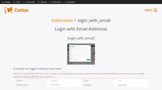 
                            4. [login_with_email] Login with Email-Addresse 1.0.2 ... - Contao