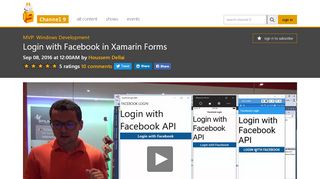 
                            9. Login with Facebook in Xamarin Forms | MVP: Windows ...