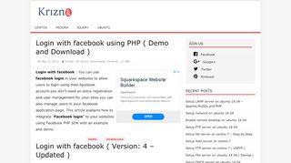 
                            4. Login with facebook using PHP ( Demo and Download ) - Krizna