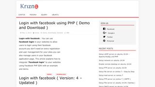 
                            5. Login with facebook using PHP ( Demo and Download )