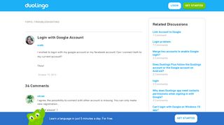 
                            3. Login with Google Account - Duolingo Forum Comments