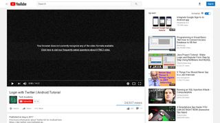 
                            2. Login with Twitter | Android Tutorial - YouTube