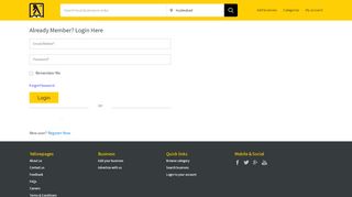 
                            6. Login with Yellow Pages