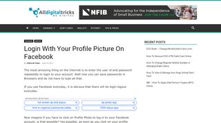 
                            6. Login With Your Profile Picture On Facebook - AllDigitalTricks