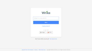 
                            2. Login - Wrike