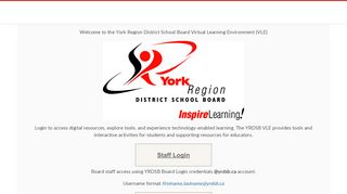 
                            7. Login - York Region DSB - eLearning Ontario