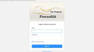 
                            7. Login zu deinem Account - powerdiaet.net