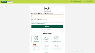 
                            1. Login zu Kundenmenü, JiffyBox und Webmail von DomainFactory