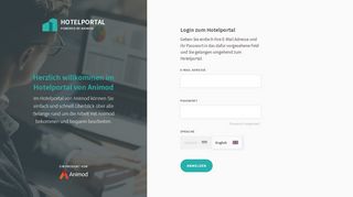 
                            1. Login zum Hotelportal - hotel.animod.de