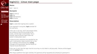 
                            3. login(1): sign on - Linux man page
