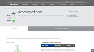 
                            9. login.accessmcd.com - Domain - McAfee Labs Threat Center