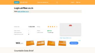 
                            8. Login.airfiber.co.in: Default landing page - easycounter.com