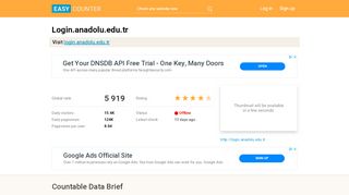 
                            4. Login.anadolu.edu.tr - easycounter.com