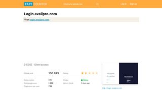 
                            6. Login.availpro.com: D-EDGE - Client access - Easy Counter
