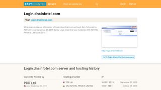 
                            9. Login.dnainfotel.com server and hosting history