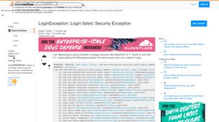 
                            7. LoginException: Login failed: Security Exception