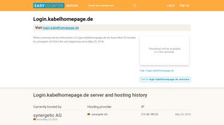 
                            3. Login.kabelhomepage.de server and hosting history