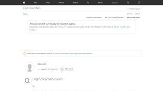 
                            6. Login/keychain issues - Apple Community