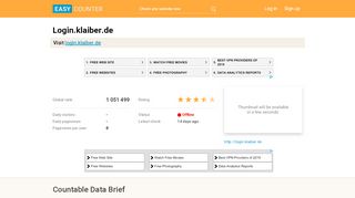 
                            8. Login.klaiber.de - Easy Counter: Count web pages …