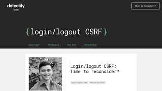 
                            5. login/logout CSRF - Detectify Labs