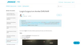 
                            5. Login/Logout on Annke DVR/NVR – ANNKE | Help …