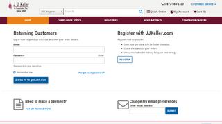 
                            2. Login/My Account - JJ Keller