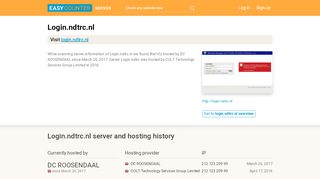 
                            6. Login.ndtrc.nl server and hosting history