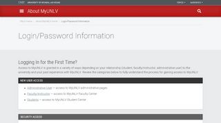 
                            7. Login/Password Information | About MyUNLV | …