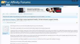 
                            2. Login/Password Problems: - Cant log in since password resets, no ...