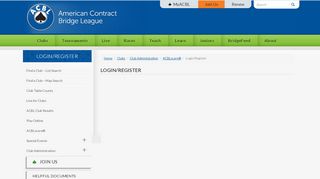 
                            2. Login/Register | American Contract Bridge League – ACBL