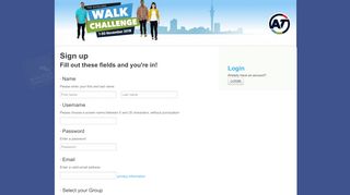 
                            3. Login/Register for The Auckland Walk Challenge