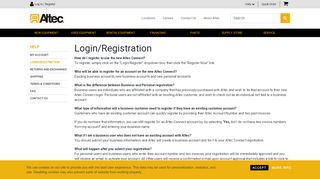 
                            3. Login/Registration – Altec Inc