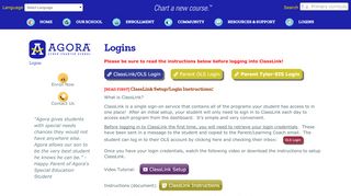 
                            6. Logins - Agora Cyber Charter SchoolAgora …