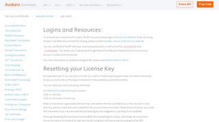 
                            2. Logins and Resources | Avalara Developer