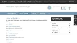 
                            5. Logins - Universität Ulm