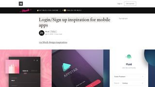 
                            2. Login/Sign up inspiration for mobile apps - Muzli - Design ...