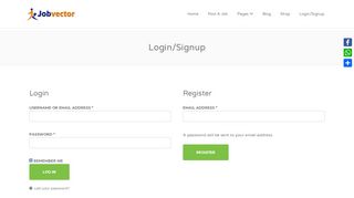 
                            1. Login/Signup - Jobs and Career - jobvector.in