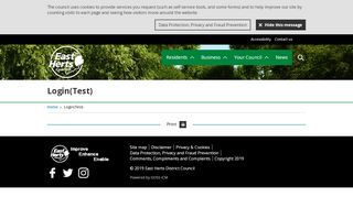 
                            4. Login(Test) - East Herts District Council