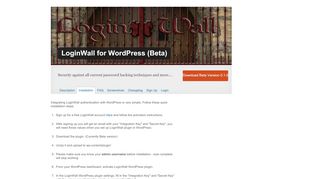 
                            2. LoginWall for WordPress (Beta)