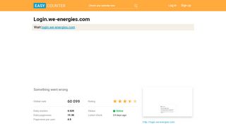 
                            9. Login.we-energies.com: Something went wrong