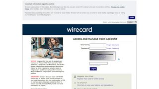 
                            6. login.wirecard.com - ACCESS AND MANAGE YOUR ACCOUNT