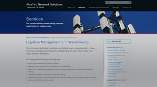 
                            8. Logistics Management and Warehousing - MasTec Network Solutions