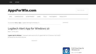 
                            7. Logitech Alert App for Windows 10 - appsforwin.com