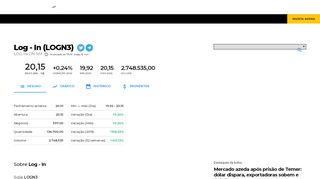 
                            8. LOGN3 - LOG-IN ON NM - Cotações Bovespa | …