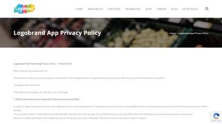 
                            3. Logobrand App Privacy Policy - Logobrand Field Marketing