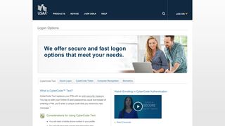 
                            2. Logon Options | USAA