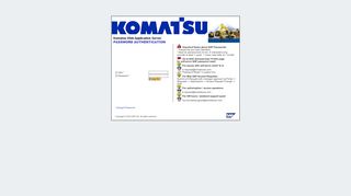 
                            7. Logon - SAP Web Application Server - Komatsu