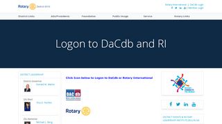 
                            8. Logon to DaCdb and RI - Rotary District 6910