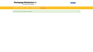 
                            9. Logout - Homepage-Baukasten.de